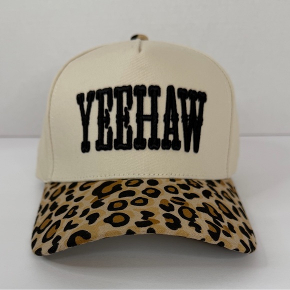 Accessories - YEEHAW Cheetah Print Trucker Hat Western Snapback Adjustable